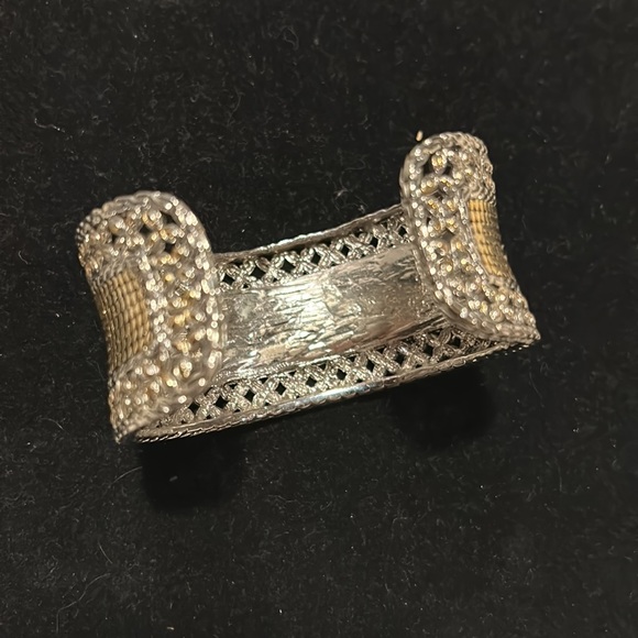 Gold and Silver Toned Cuff Bracelet - Picture 3 of 3